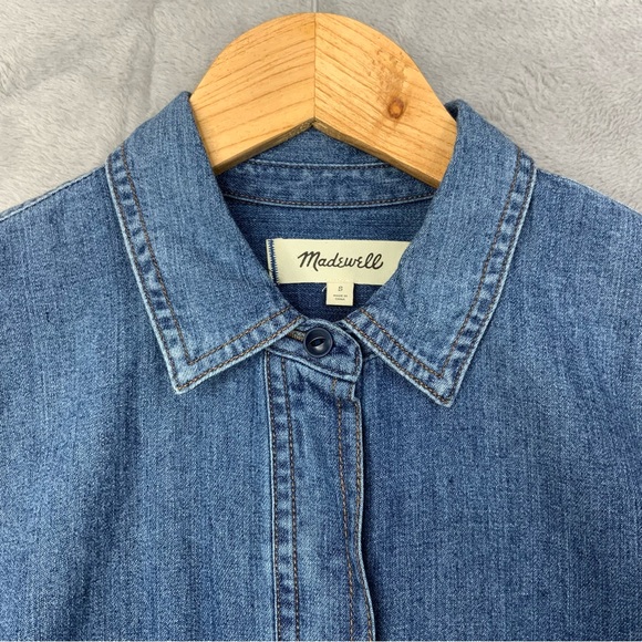 Madewell Denim Oversized Ex-Boyfriend Shirtdress. Littleton Wash. Size Small. - Picture 3 of 6